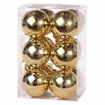 セムシャイニーボール60　デコレーション資材　クリスマスボール　XB004160-018　1パック(12コ入)　直径 約6cm　オーナメント