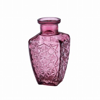 パルファン　パープル　花瓶　花器　4コ入　ガラス　インテリアベース　CX001407-017