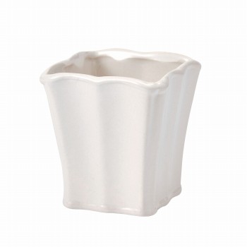 クレイ　femiVASE　6.5□7H　ホワイト　花器　ベース　6コ入　陶器　CC144711-100