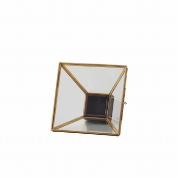 【完売品】クレイ　Glass frame coffret　13□9H　GOLD　ガラスケース　ガラスフレーム　花器　ベース　CC780460-902