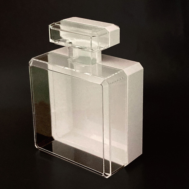 プロフーモ　背面ホワイト　香水瓶型クリアケース　花器　ベース　プラスチック　樹脂　GH0HC101-0WT