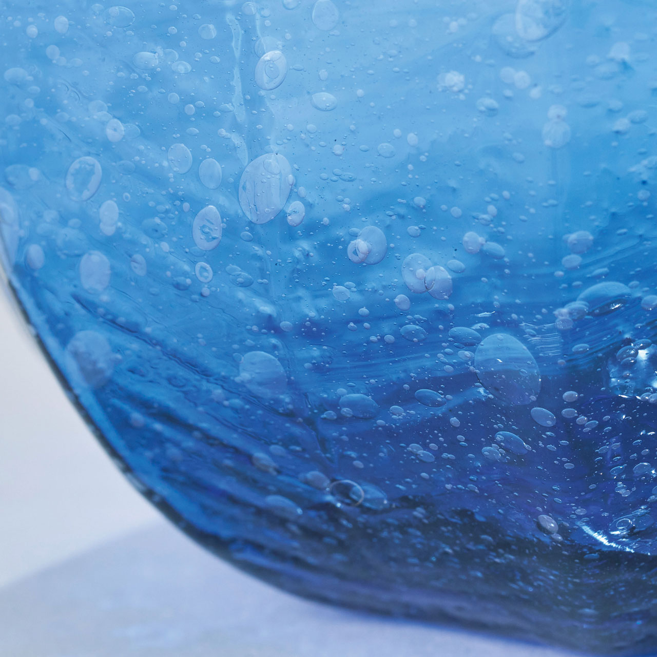 ガラスベースブルー　花瓶　一輪挿し　ガラス　花器　ベース　KK152112