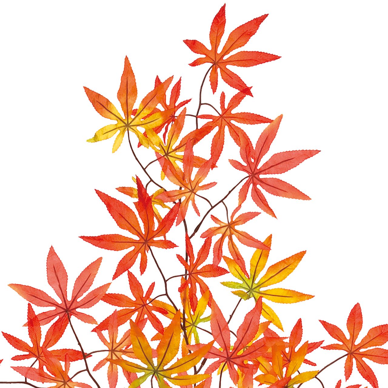 【今季完売】MAGIQ　里山もみじ　オレンジイエロー　アーティフィシャルフラワー　造花　FG001893