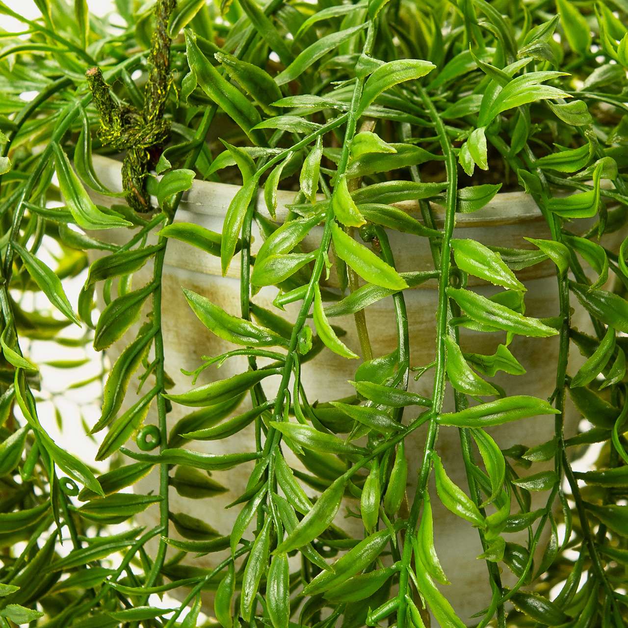 ポリゴファーンハンギングポット　観葉植物　インテリアグリーン　フェイクグリーン　アーティフィシャル　造花　FZ000386