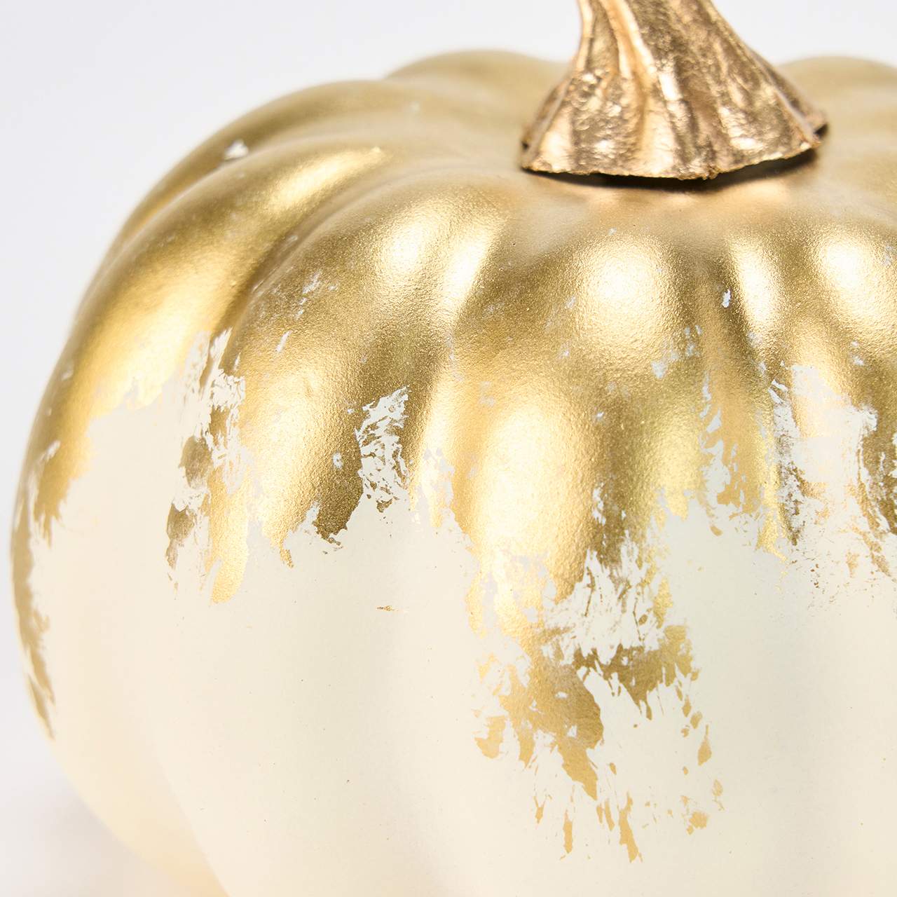 パンプキンS　ゴールドブラッシュ　ハロウィン　2コ入　かぼちゃの置物　デコレーション素材　HW000330
