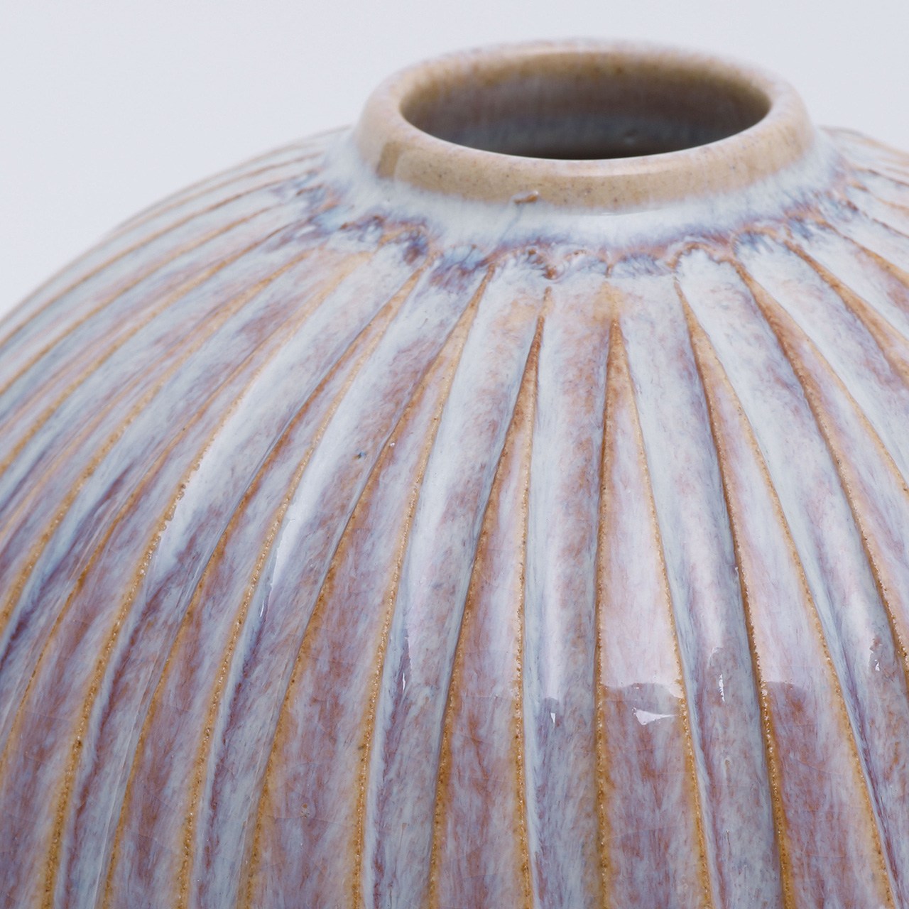 毬楽花瓶　柿釉　信楽焼　花瓶　陶器　花器　ベース　YK902030-017