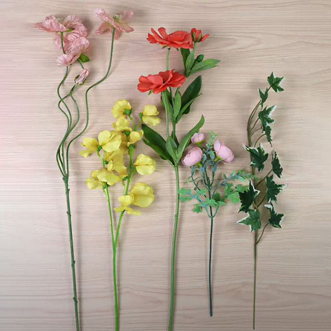 アーティフィシャルフラワー（造花）手作りキット　材料画像