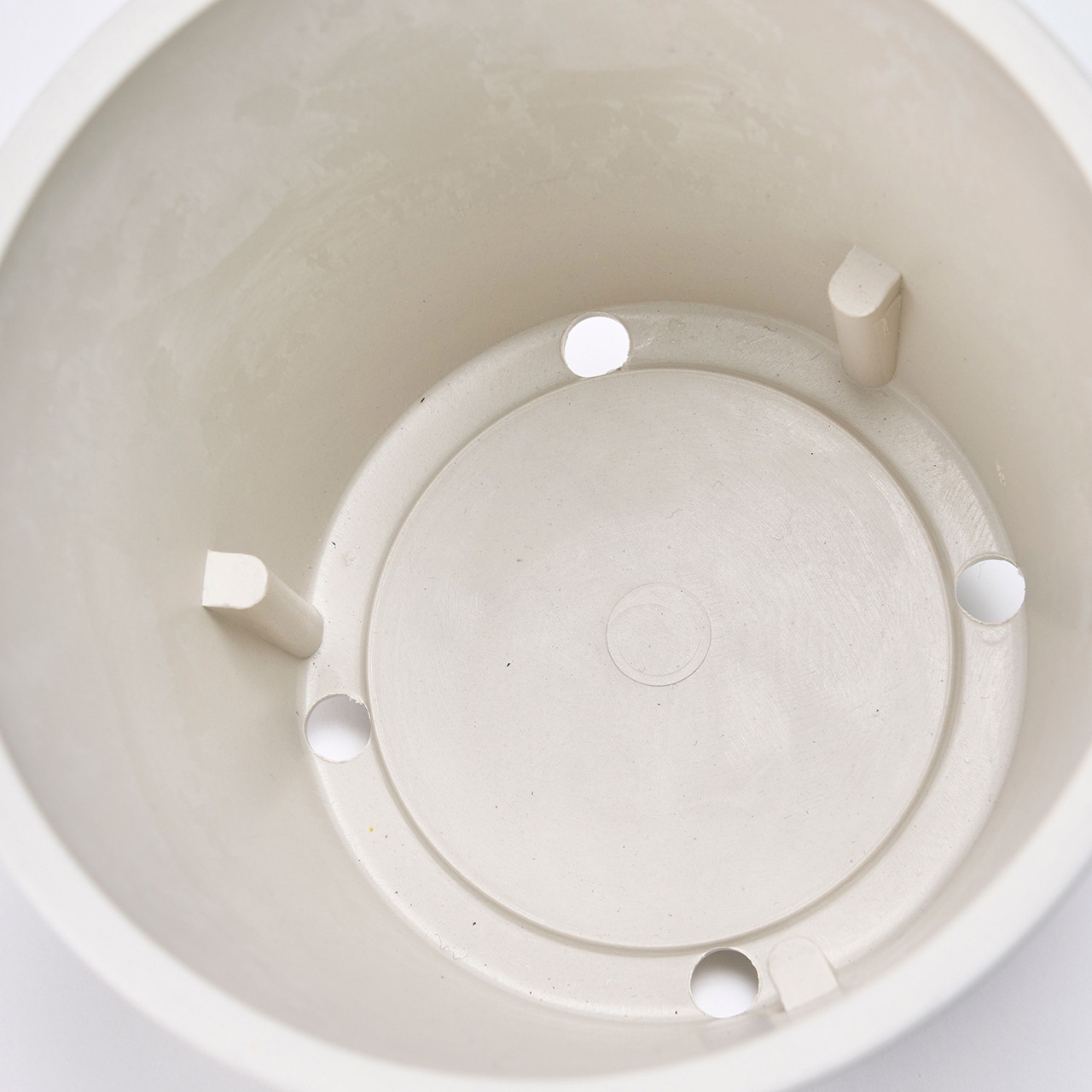 エコフレンドリーフラワーポット　ラテール　M　ホワイト　花器　ベース　プラスチック　SI107905-0WH