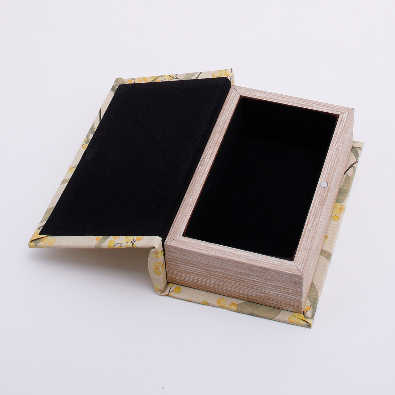 【完売品】ブックボックスS　イエロー／ミモザ　本型ケース　置物　デコレーション素材　XY000010-004