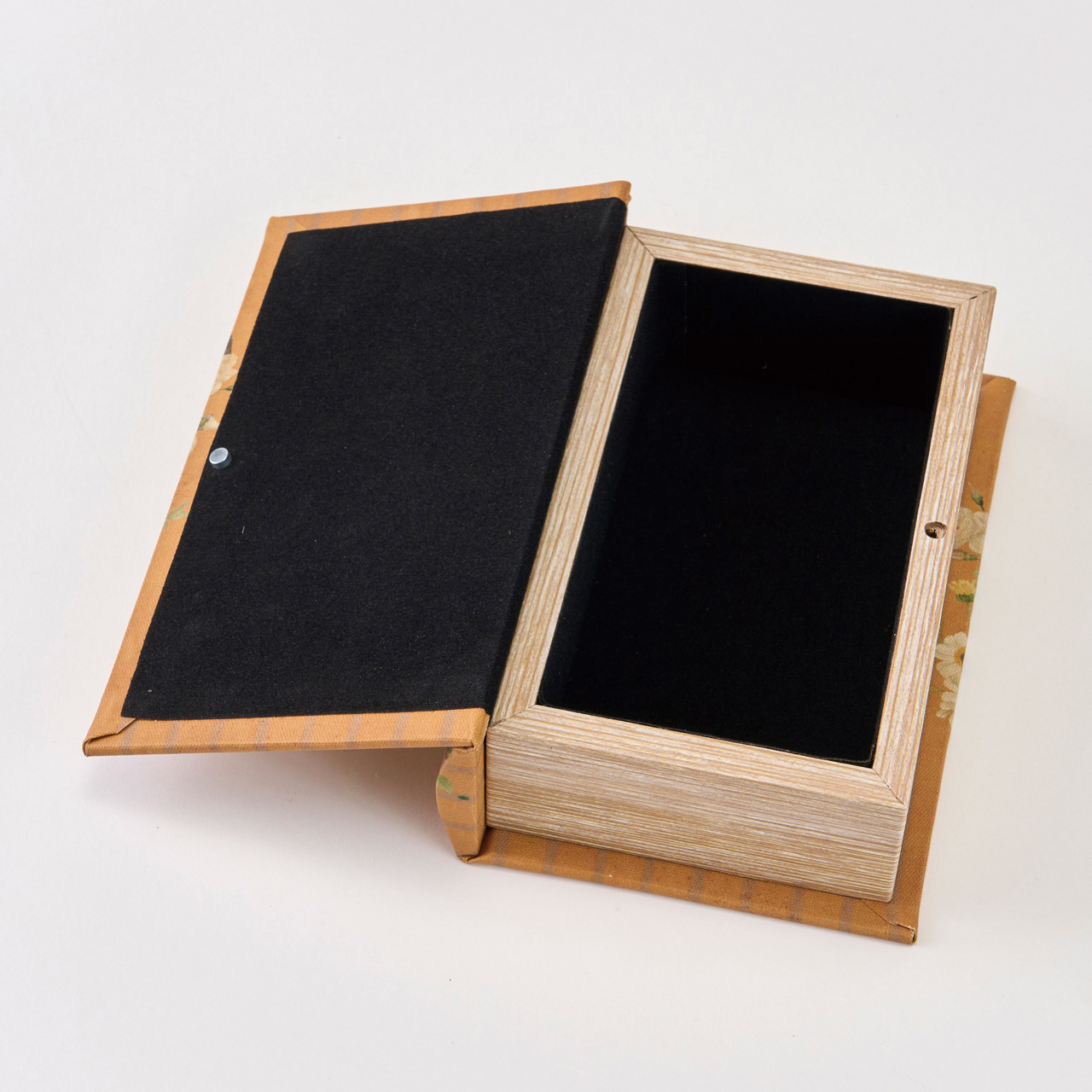 ブックボックスS　ブライトイエロー／ボタニカル　本型ケース　置物　デコレーション素材　XY000010-029