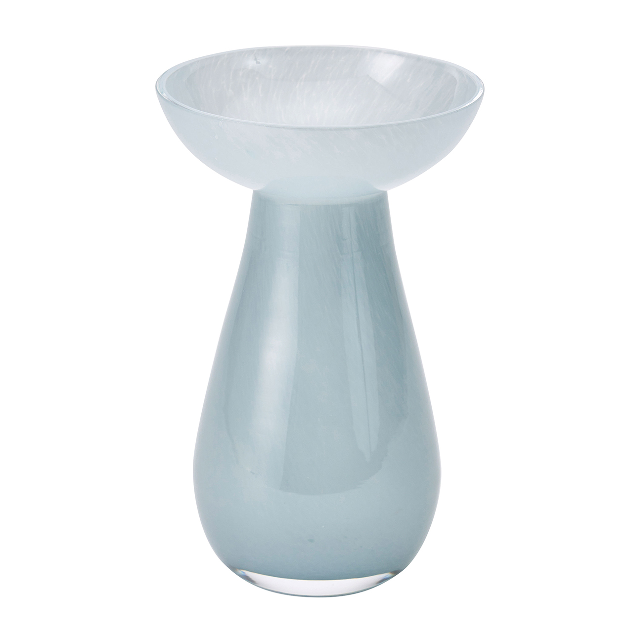 ミルキーGLASS　フラワーベース　コル　グレー　花瓶　花器　ガラス　SI107897-0GY