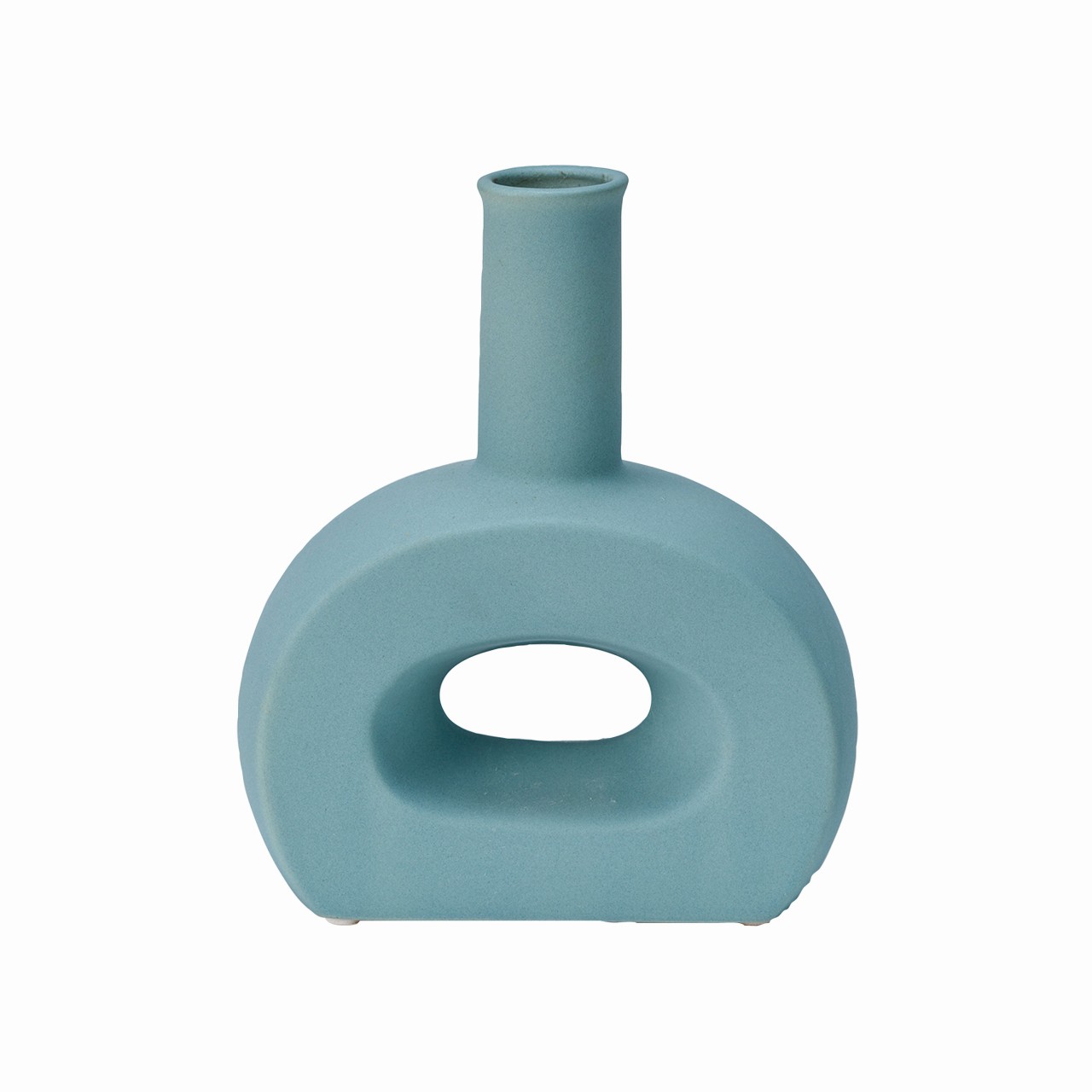 PORCELAIN　アトレ　ワイド　ブルー　花器　ベース　陶器　SI107995-0BL