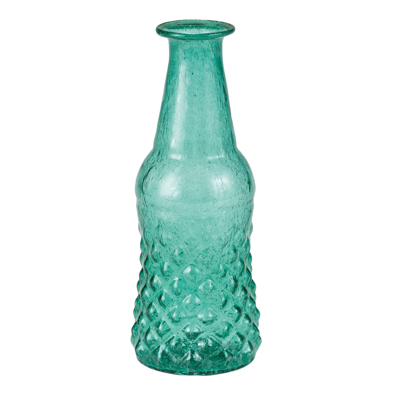 ガラスベースグリーン　花瓶　一輪挿し　ガラス　花器　ベース　KK152111