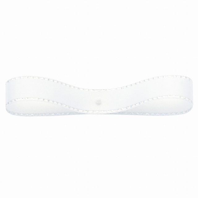 東京リボン　グリッターWサテン　12mm　ホワイト　包装資材　リボン　RT033112-001　1巻20ｍ入　チェック