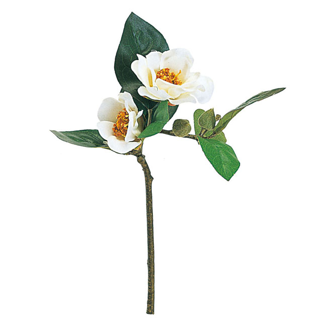 MAGIQ　和香椿 ピック　ホワイト　アーティフィシャルフラワー　造花　お正月　FJ001190-001　椿