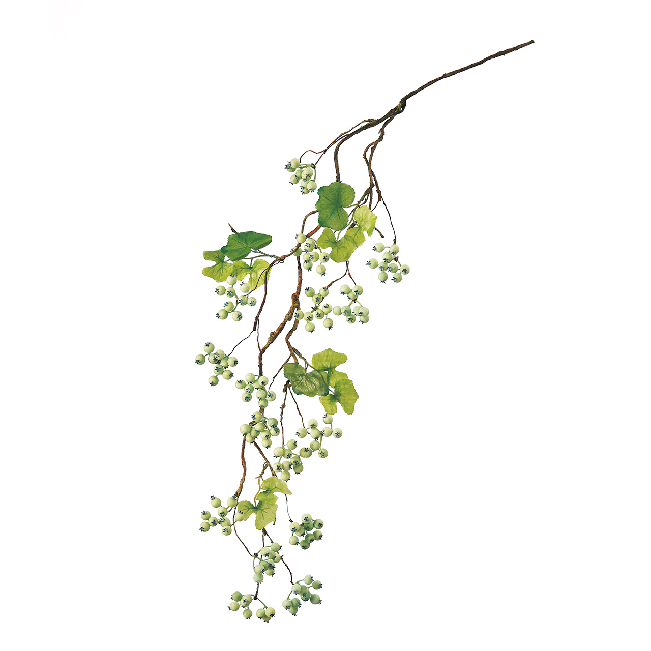 MAGIQ　グリーンスモークベリー ロングツイッグ　フロストグリーン　アーティフィシャルフラワー　造花　FM007590　実付き枝もの