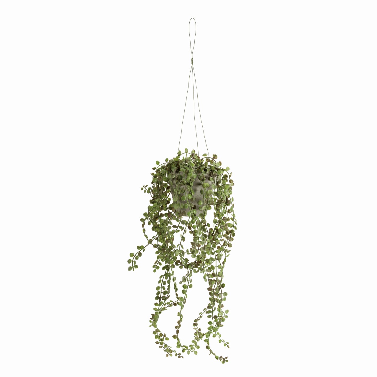 ワイヤープランツ ハンギングポット　グリーン　アーティフィシャルフラワー　造花　インテリアグリーン　観葉植物　FZ004924