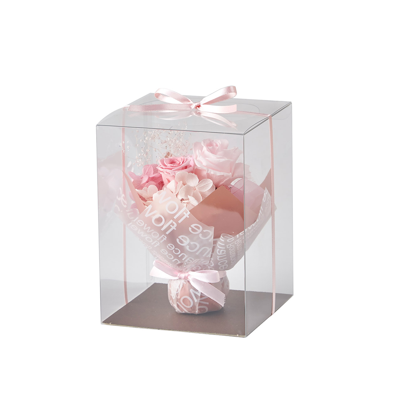 マイフラ 通販/東京堂オリジナル スタンドブーケ ピンク リボンラッピングアレンジメント 1コ ML00Z631-002 ギフトアレンジ(ピンク):  フラワーアレンジメント（キット・ギフト）/全国にMAGIQ、花器、花資材などをお届けします。