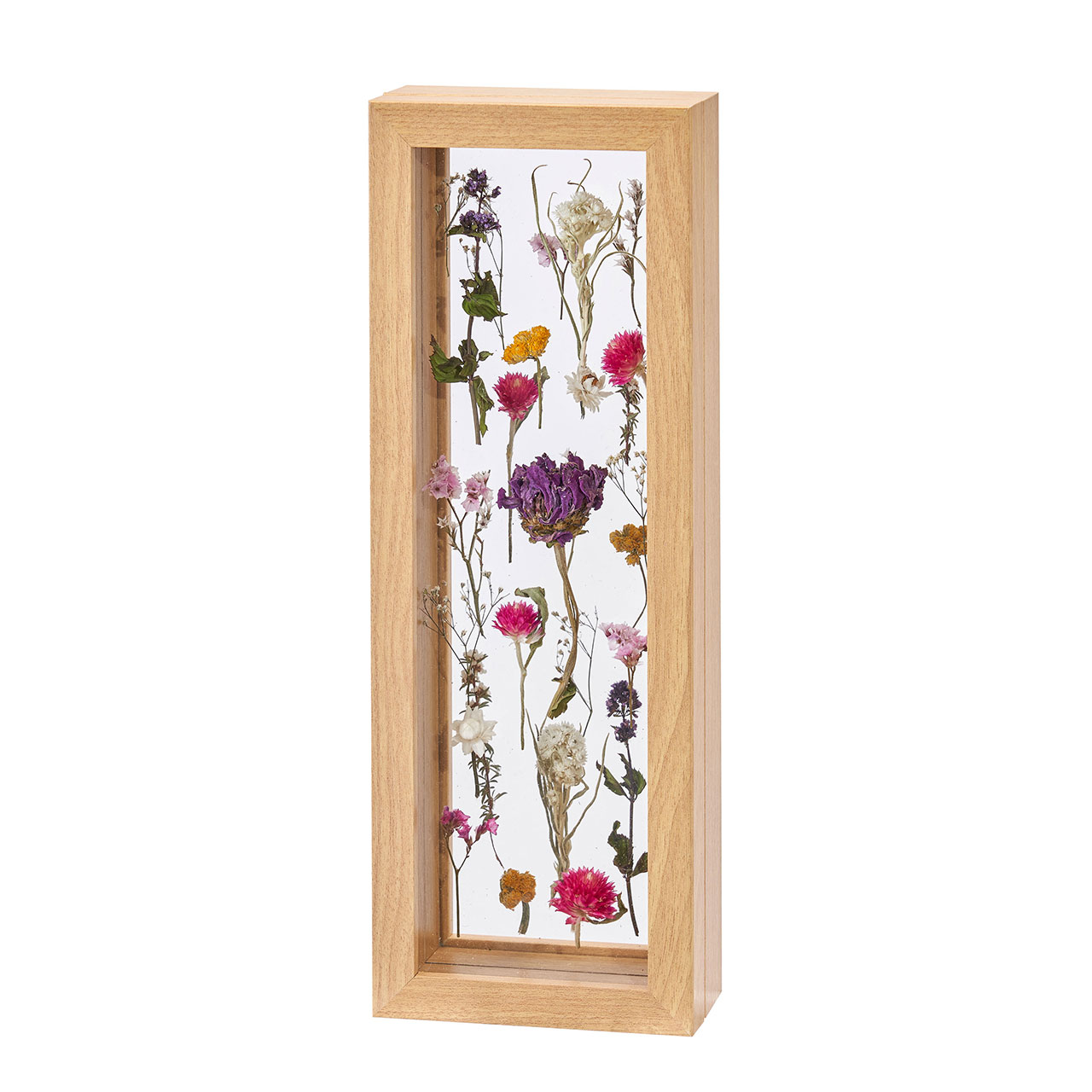 マイフラ 通販/完売御礼Sense of Nature 花のギフト 「 Flower Garden 」スリムロング ドライフラワー フレーム  ギフトアレンジ ML000070: フラワーアレンジメント（キット・ギフト）/全国にMAGIQ、花器、花資材などをお届けします。