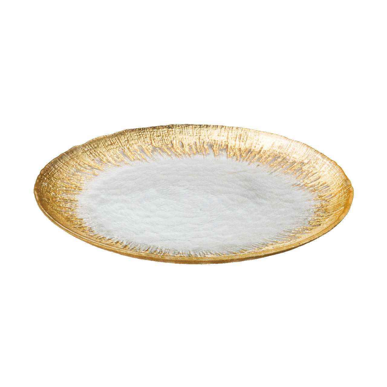 ゴールド　PUEB2841-0GD(ゴールド):　通販/ミヤザキ食器　皿　ガラス　プレート28cm　アイスベルクフラッシュ　マイフラ】　花器・花瓶・フレーム・天然素材ベース/全国にMAGIQ、花器、花資材などをお届けします。