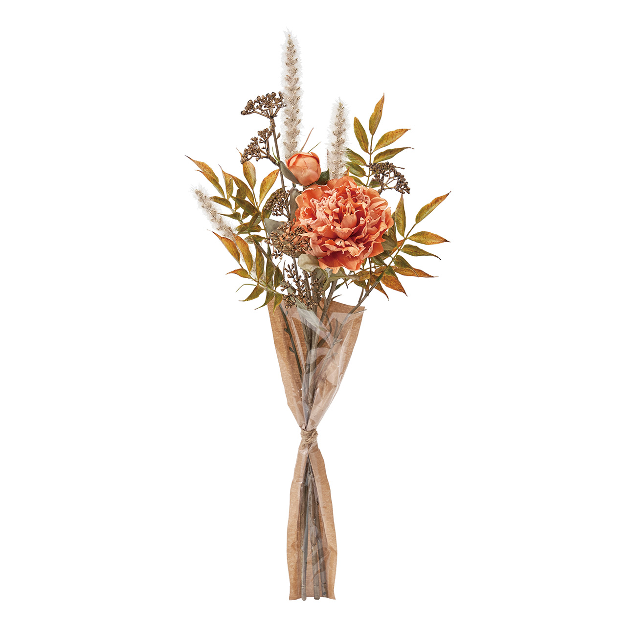 マイフラ 通販/MAGIQ ドライドダリアブーケ オレンジグリーン アーティフィシャルフラワー ドライフラワー風の造花 ダリア  FM002033(花径10×長さ 約58cm オレンジグリーン): MAGIQ(アーティフィシャルフラワー 造花)/全国にMAGIQ、花器、花資材 などをお届けします。