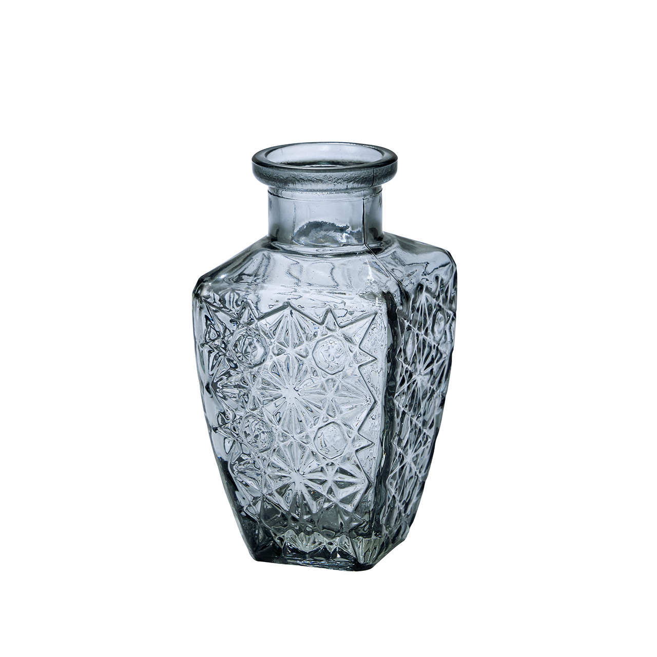 パルファン　グレー　花瓶　花器　4コ入　ガラス　インテリアベース　CX001407-015【スペシャルプライス】