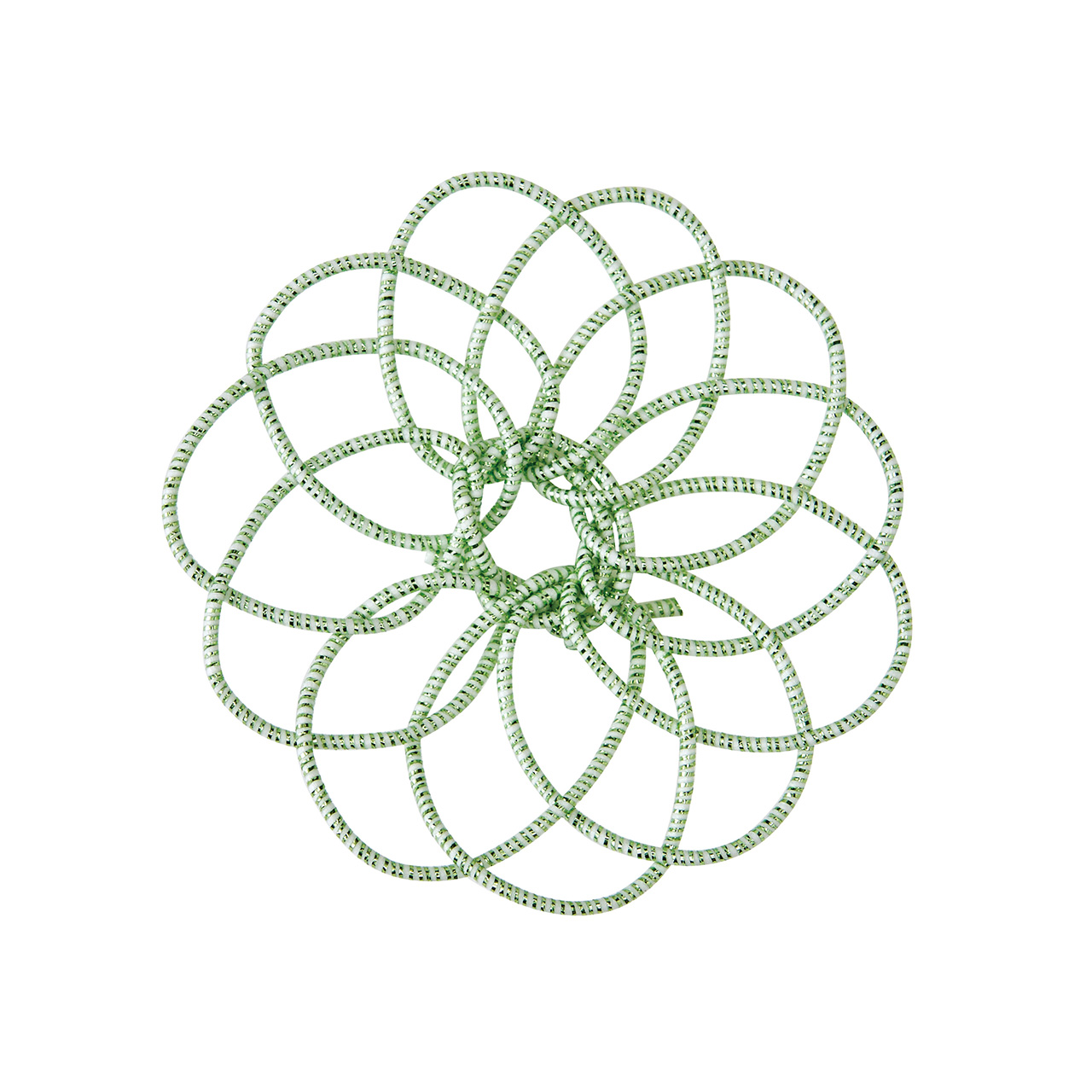 水引花紋様　若葉　水引飾り　4コ入　デコレーションパーツ　MH000550-023
