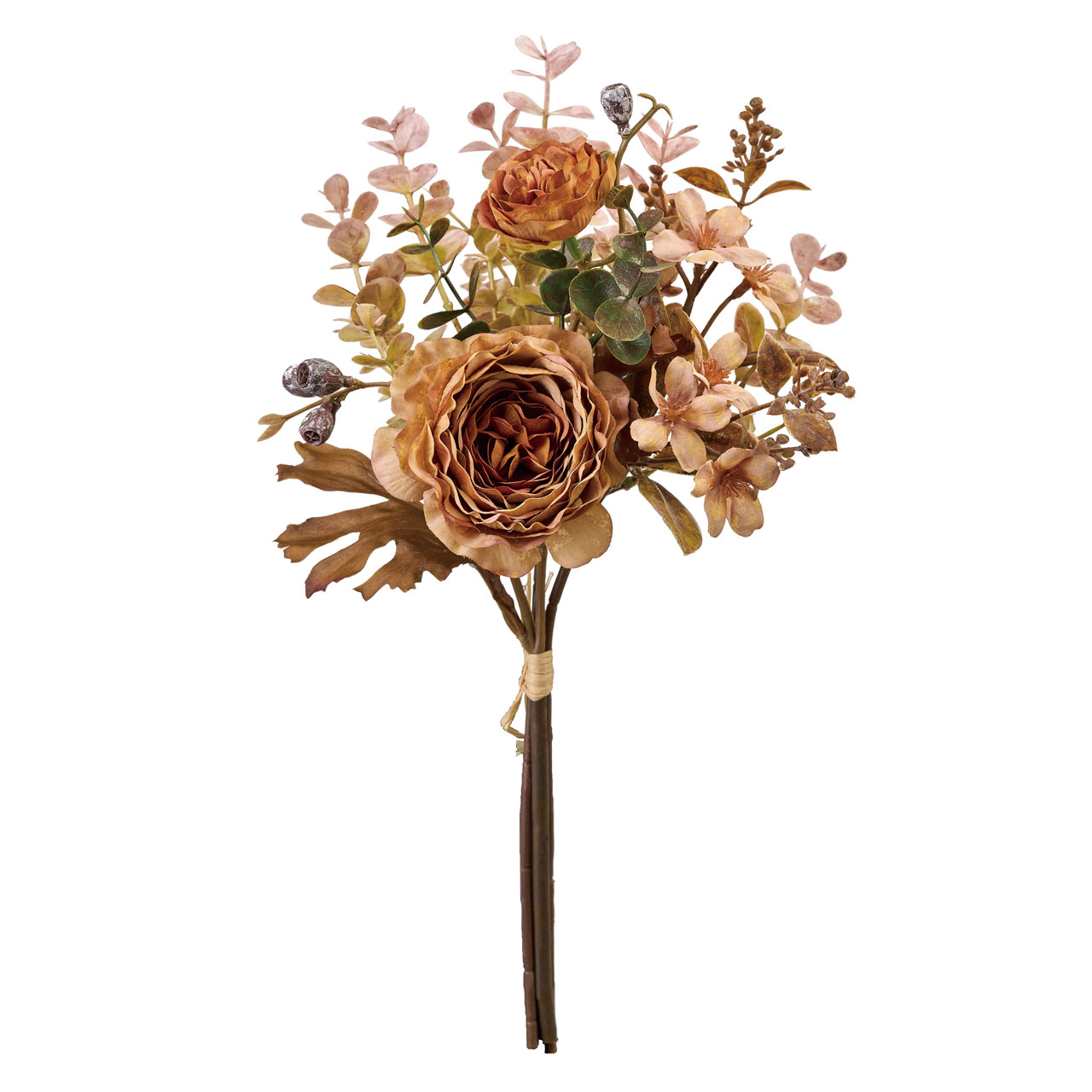 マイフラ】 通販/MAGIQ モナラナンキュラスブーケ ブラウン アーティフィシャルフラワー 造花 ラナンキュラス  FM000615-008(ブラウン): MAGIQ(アーティフィシャルフラワー 造花)/全国にMAGIQ、花器、花資材などをお届けします。