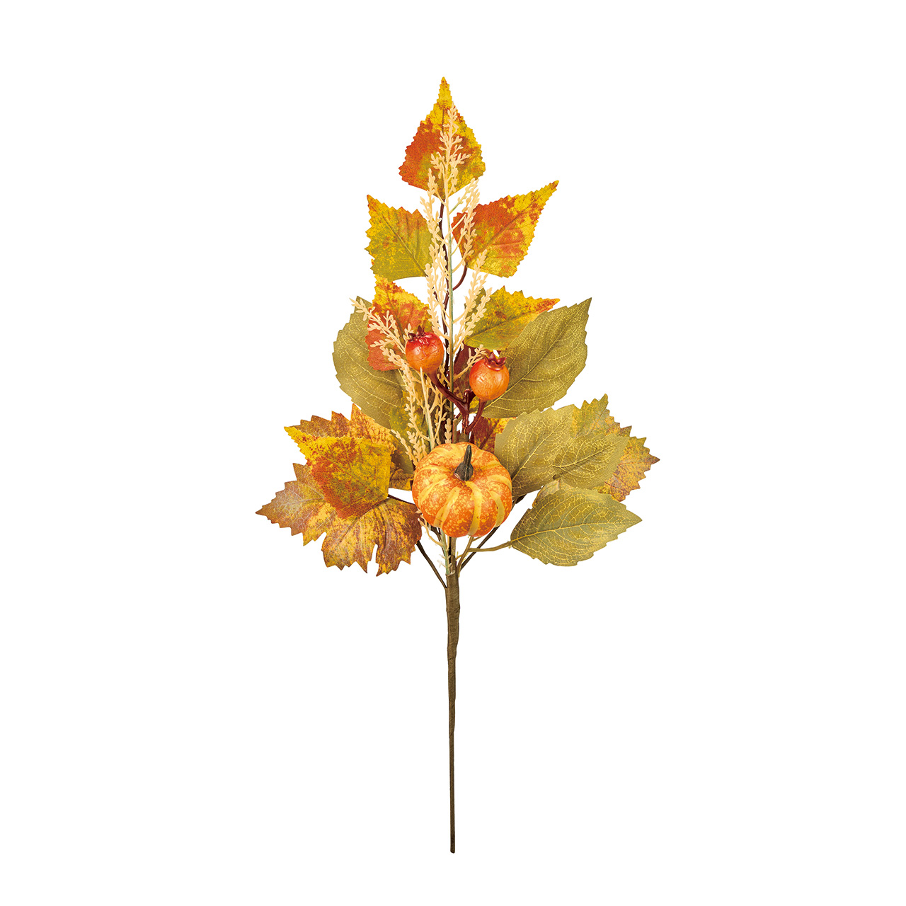 ハニーパンプキンスプレー　イエロー　アーティフィシャルフラワー　造花　実付き枝もの　HW001020