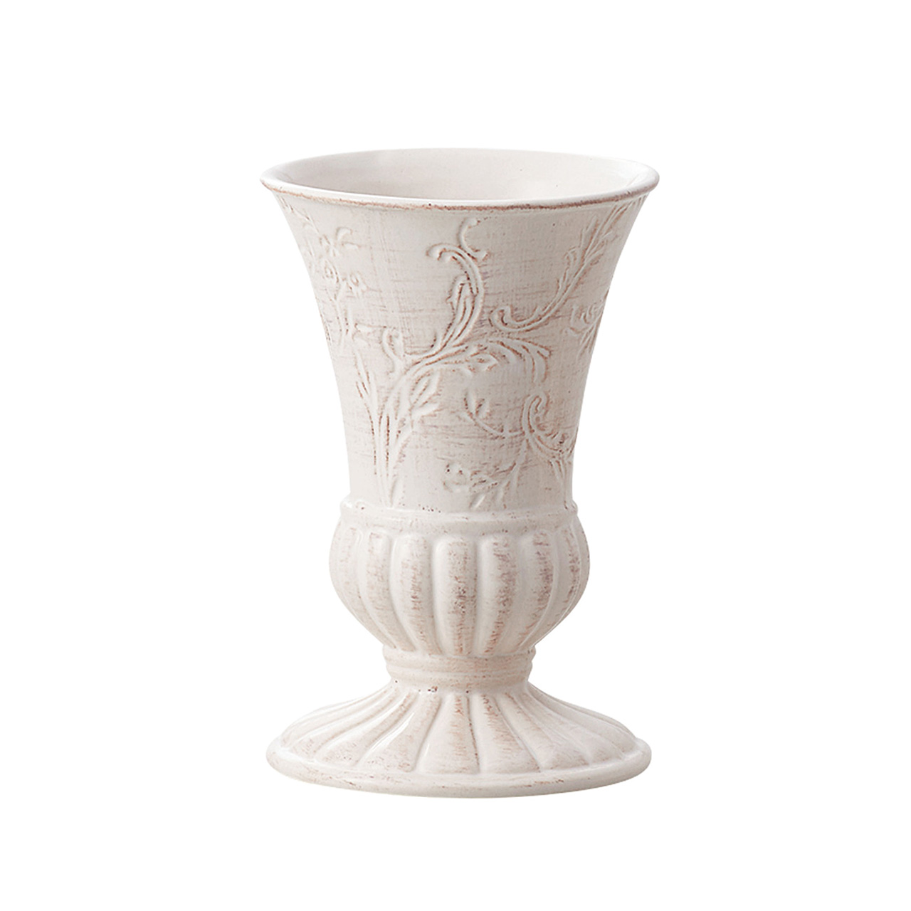 クレイ　Ramages　7.5Φ11H　ホワイト　花器　ベース　陶器　CC120488-100