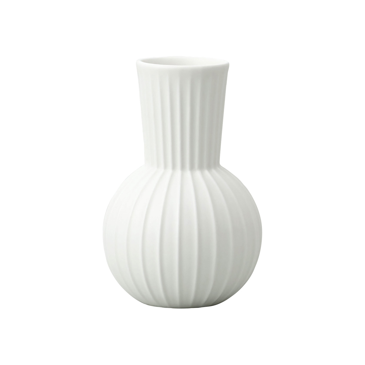 【完売品】クレイ　Kugel　7.5φ12H　マットホワイト　花瓶　花器　ベース　磁器　CC366443-101