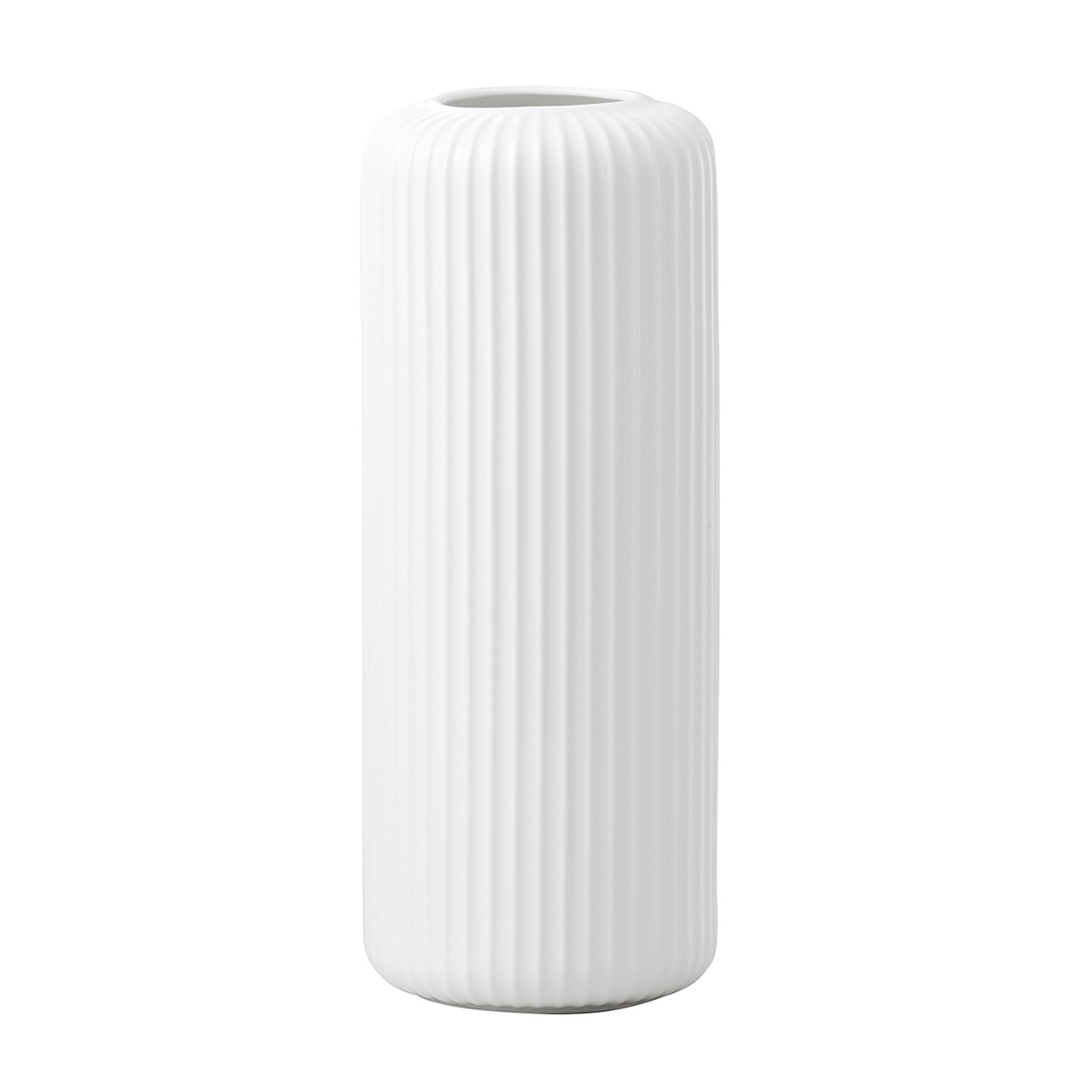 【完売品】クレイ　Calme　9.5φ24H　ホワイト　花瓶　花器　ベース　陶器　CC366436-100