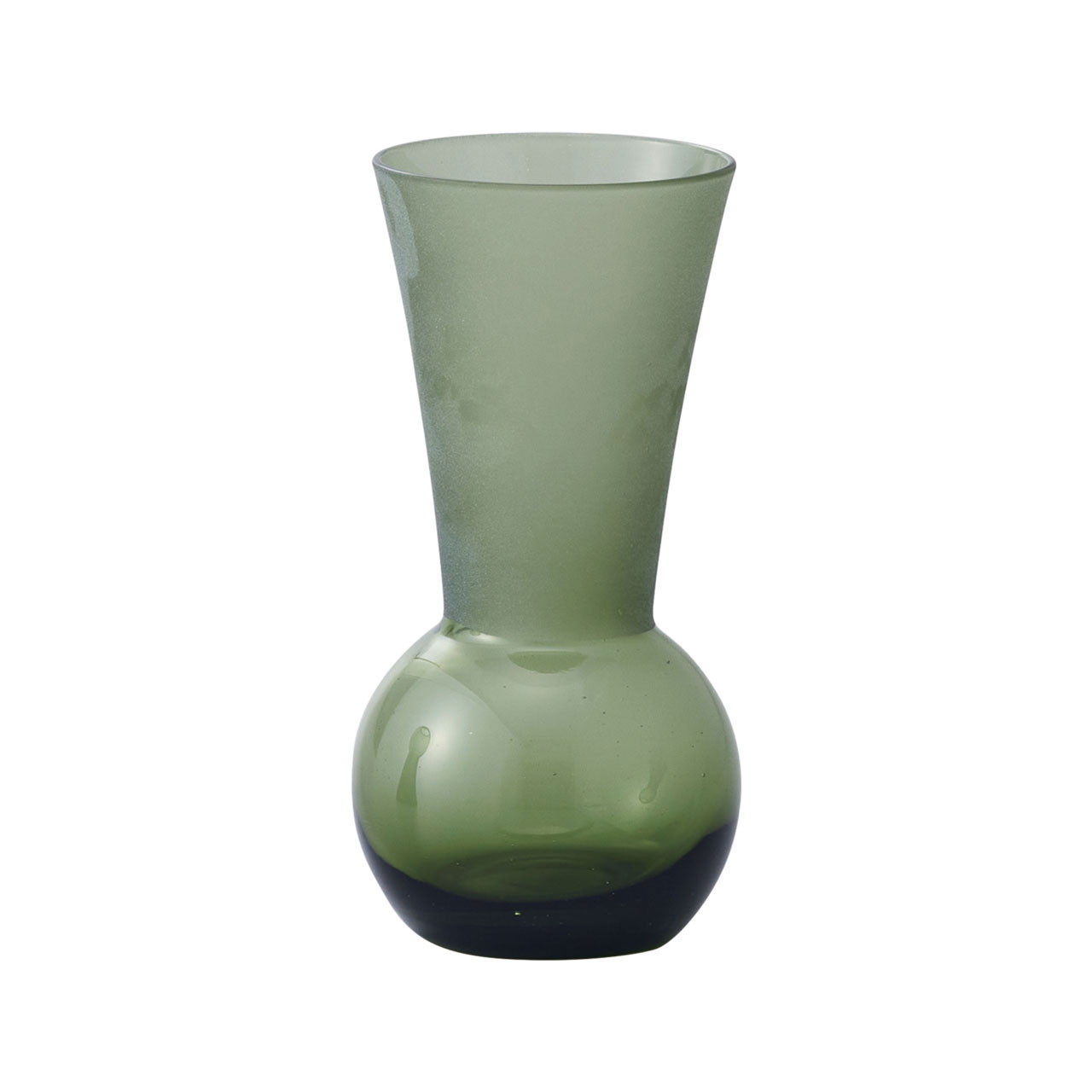 クレイ　teruteru　7φ14H　グリーン　花瓶　一輪挿し　ガラス　花器　ベース　CC777699-481