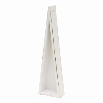 バトン三角・大　ホワイト　花器　ベース　ナチュラル素材　木製　ナチュラルベース　ND045685