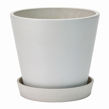 エコフレンドリーフラワーポット　ラテール　L　ホワイト　花器　ベース　プラスチック　SI107904-0WH
