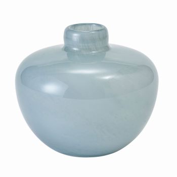 ミルキーガラス　フラワーベース　ワイド　グレー　花瓶　花器　ベース　ガラス　SI108029-0GY