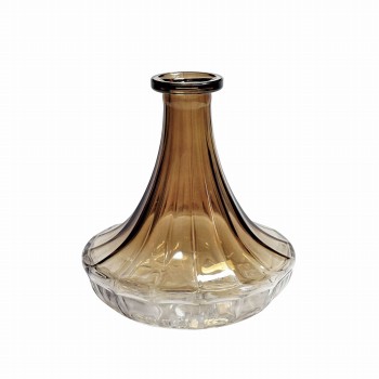一輪挿しガラス花器　B（山型）　ブラウン　花瓶　花器　ガラス　ガラス　DM0ML15B-00W