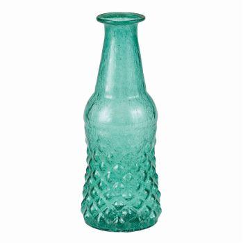 ガラスベースグリーン　花瓶　一輪挿し　ガラス　花器　ベース　KK152111