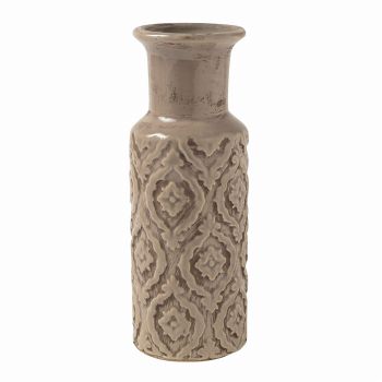 セラミックベース　グレー　花瓶　花器　ベース　陶器　KK541243-0GY