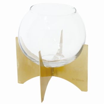 インブルーム　ガラスボウルベースS　花器　ベース　ガラス　KM922501