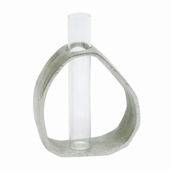 サントリナ　アルミガラスベース　トライアングル　花瓶　花器　ベース　一輪挿し　ガラス　KM922539