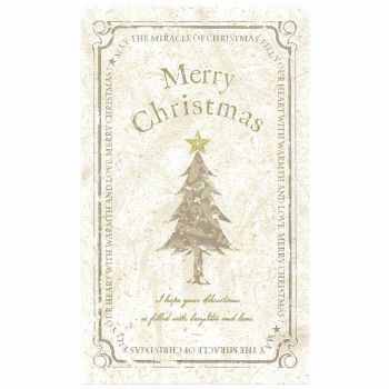 ソラペーパーメッセージカード　クリスマスツリー　ホワイト　ラッピング　10枚入　カード　名刺サイズ　YP142902