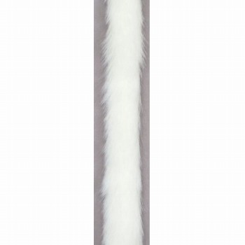 【完売品】木馬リボン　フェイクファーテープ　15mm　ホワイト　包装資材　RO210015-002　1巻(2m)