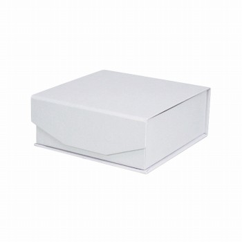 クロス調マグネットボックス　スクエア　S　ホワイト　花器　ベース　紙素材　ギフトボックス　KJ0FC676