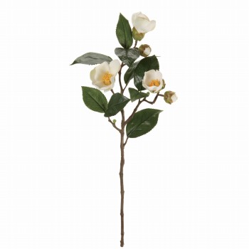 MAGIQ　祝い椿　ホワイト　アーティフィシャルフラワー　造花　お正月　FJ002634-001　椿