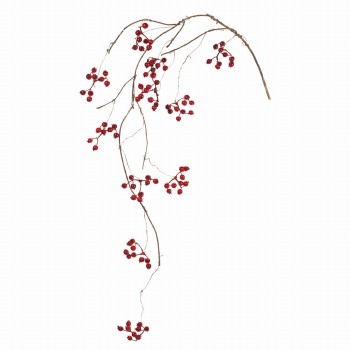 MAGIQ　サンキライツイッグ　レッド　アーティフィシャルフラワー　造花　FM003029-003　実付き枝もの