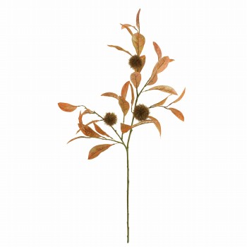 MAGIQ　アーティチェスナット　オレンジブラウン　栗　アーティフィシャルフラワー　造花　実つき枝もの　FM000186-008