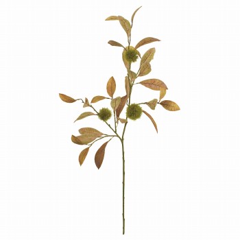 MAGIQ　アーティチェスナット　モーブグリーン　栗　アーティフィシャルフラワー　造花　実つき枝もの　FM000186-024
