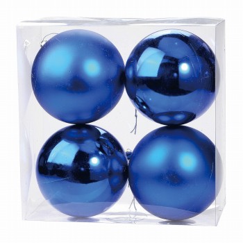 メッキ・マットボール100　デコレーション資材　クリスマスボール　XB006100-005　1パック(4コ入)　直径 約10cm　オーナメント