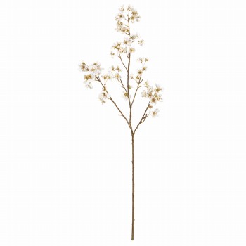 【今季完売】MAGIQ　みやこ花枝　ホワイト　アーティフィシャルフラワー　造花　花葉付き枝もの　FJ001851-001